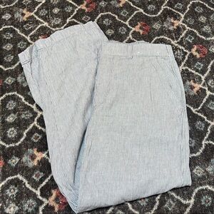 Uniqlo Pinstriped gray and White Trousers